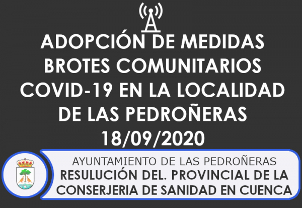 Resolución de la Delegación Prov. de la Consejería de Sanidad en Cuenca 18/09/2020
